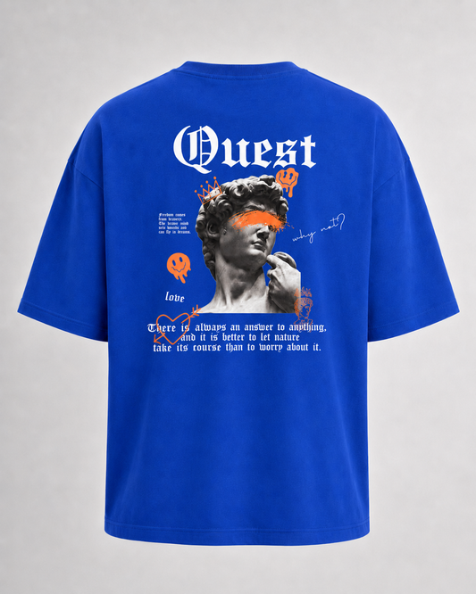 Statue Oversized T-Shirt - Blue