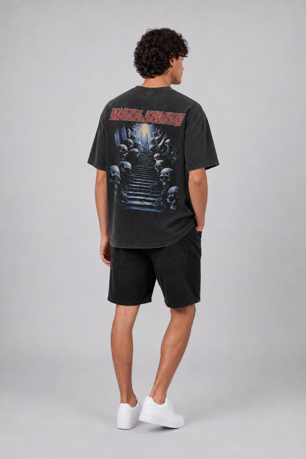 TERROR Premium Oversized T-Shirt - Washed Black