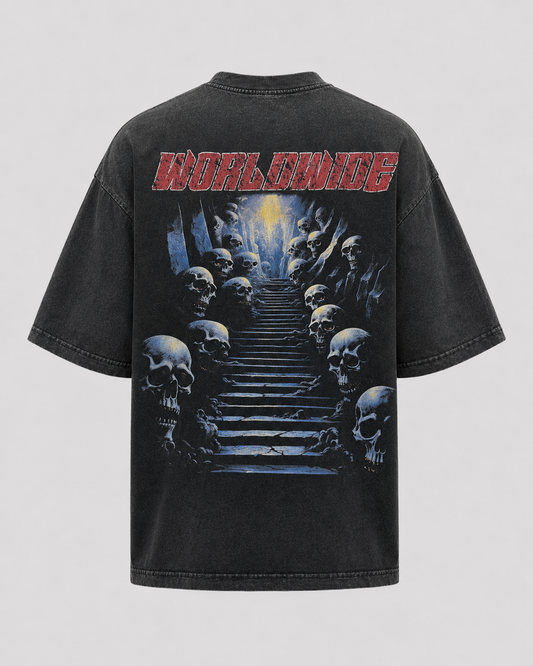 TERROR Premium Oversized T-Shirt - Washed Black
