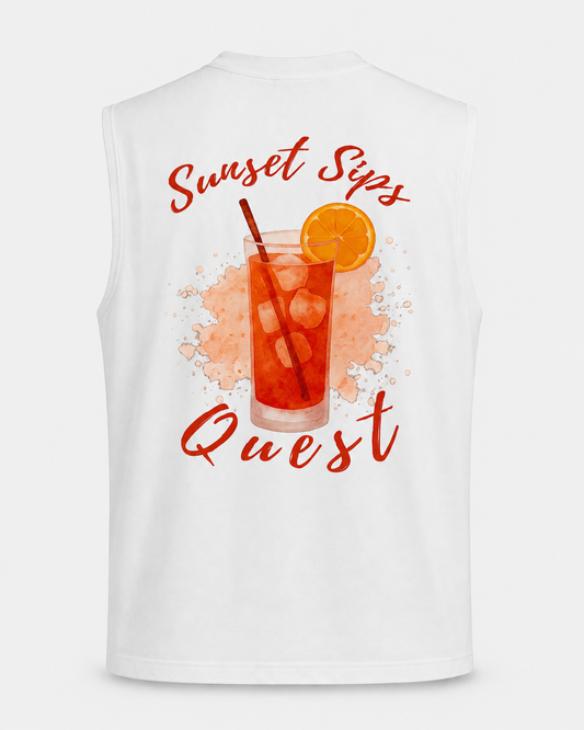 SUNSET Summer Tank Top - Off White