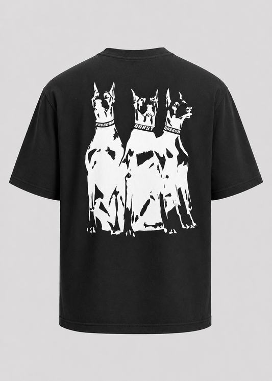 Doberman Oversized T-Shirt - Black