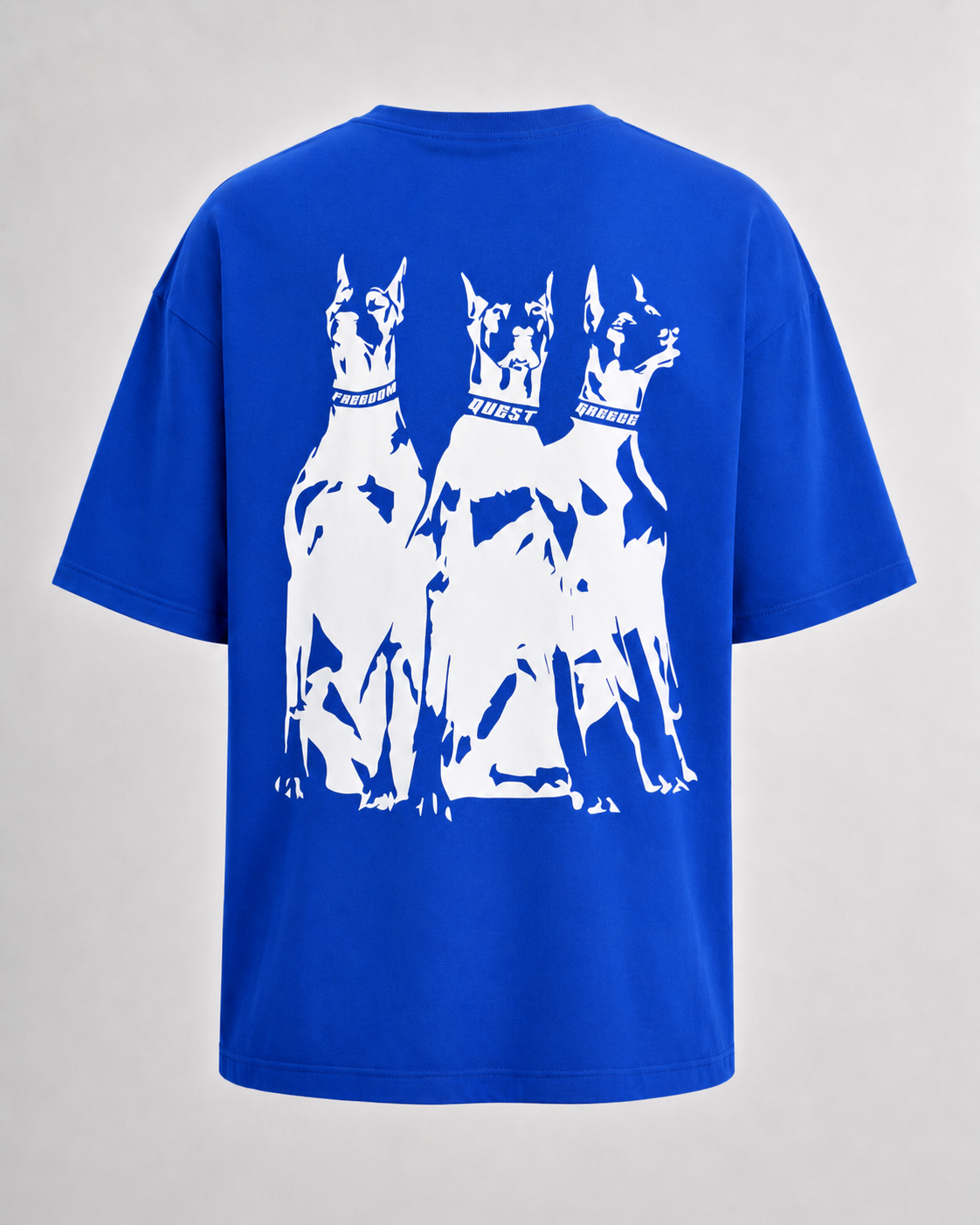 Doberman Oversized T-Shirt - Blue