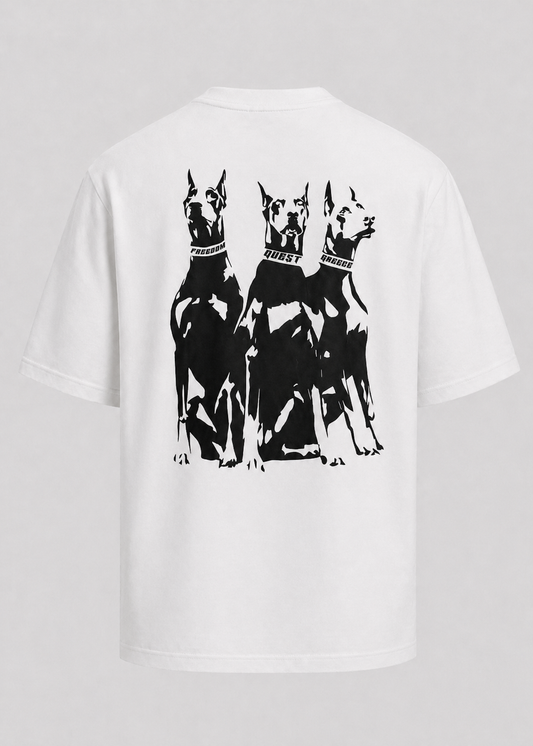 Doberman Oversized T-Shirt - White