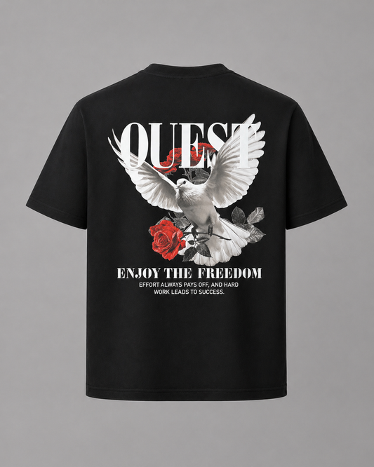 Peace Oversized T-Shirt - Black