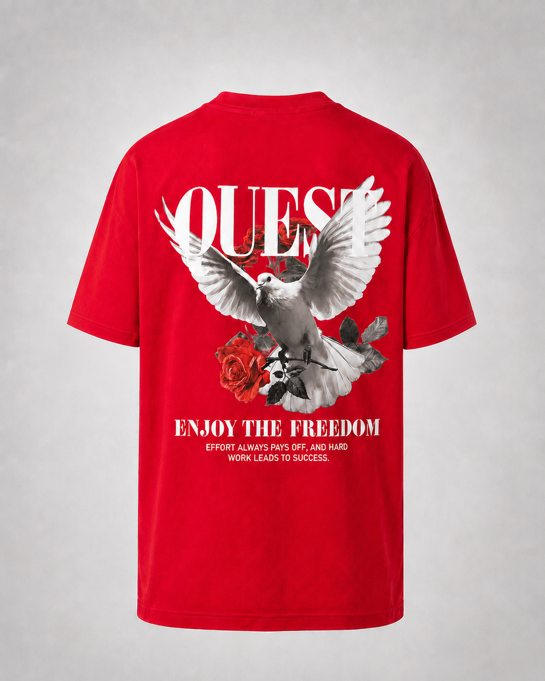 Peace Oversized T-Shirt - Red