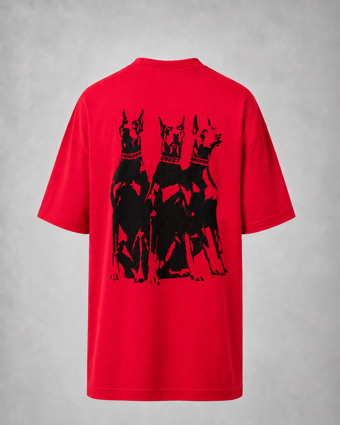 Doberman Oversized T-Shirt - Red